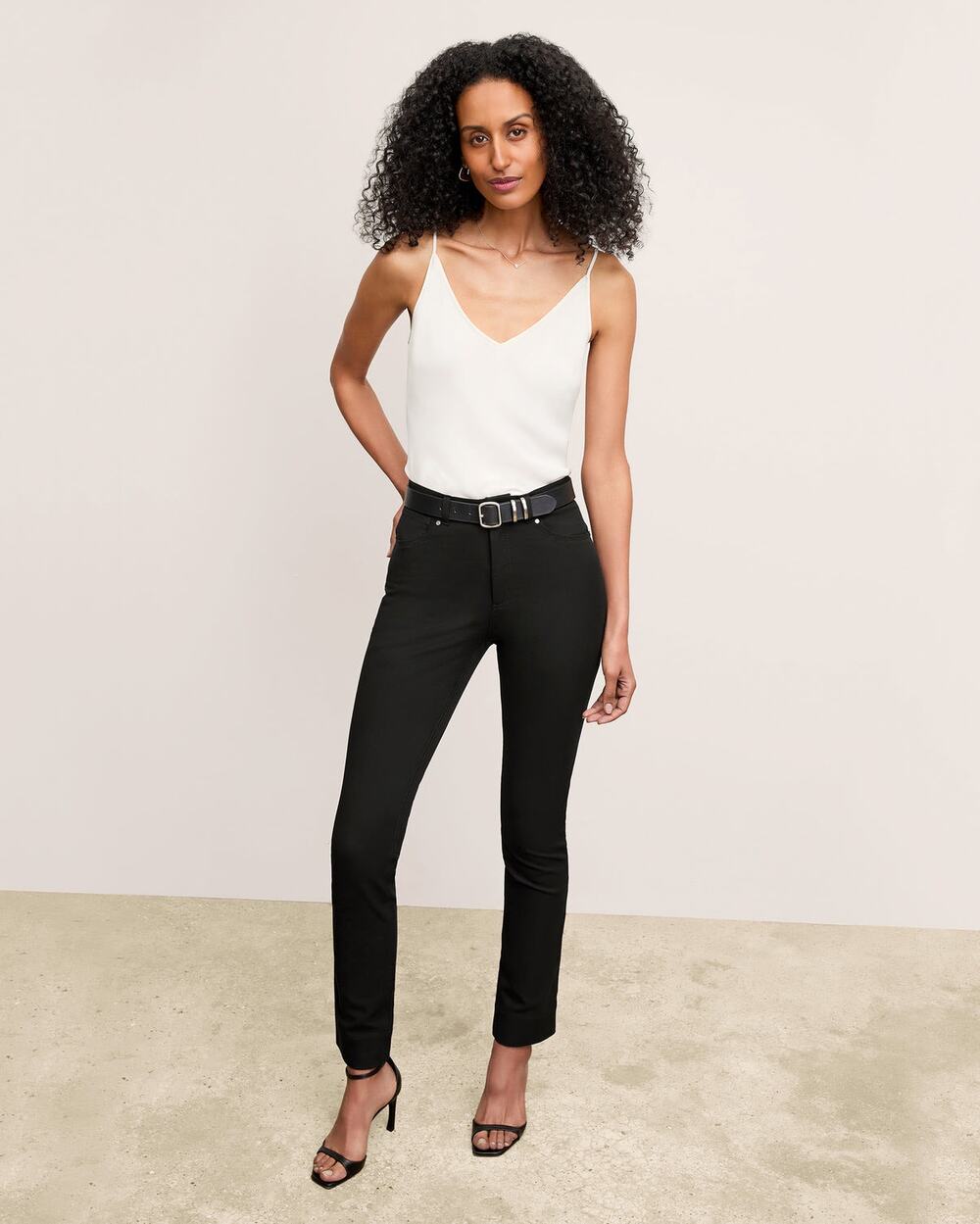 M.M. Lafleur NWOT The Roma Jean - Eco Better Than Denim Black Sz 6 Straight Leg